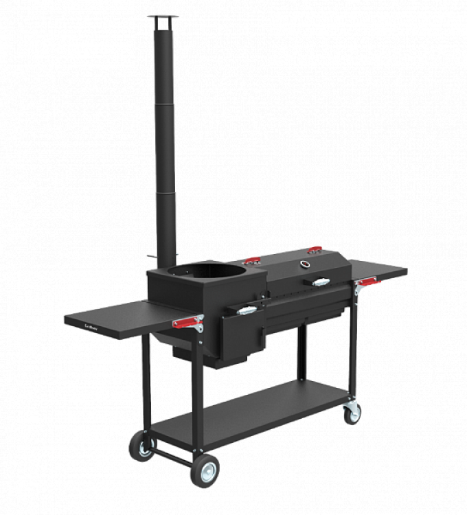 Utschak-Mangal mit Grilldeckel und Edelstahlrost - Comfort Lift Air "Iskander" 400